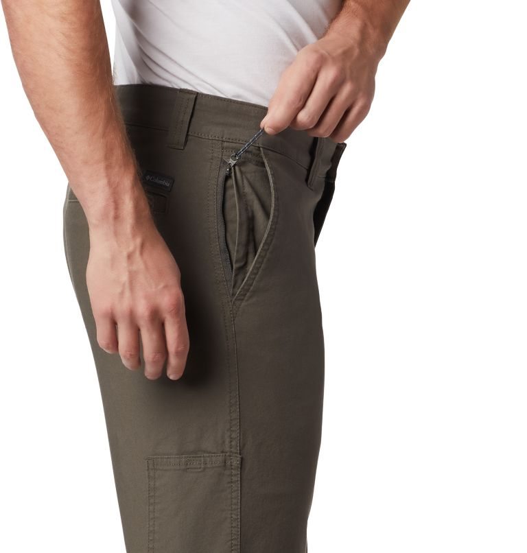 Men's Columbia Flex ROC Pants Dark Brown | CA-A801C
