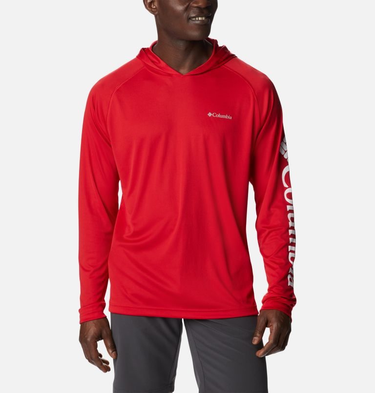 Men\'s Columbia Fork Stream Hoodie Red | CA-DA485