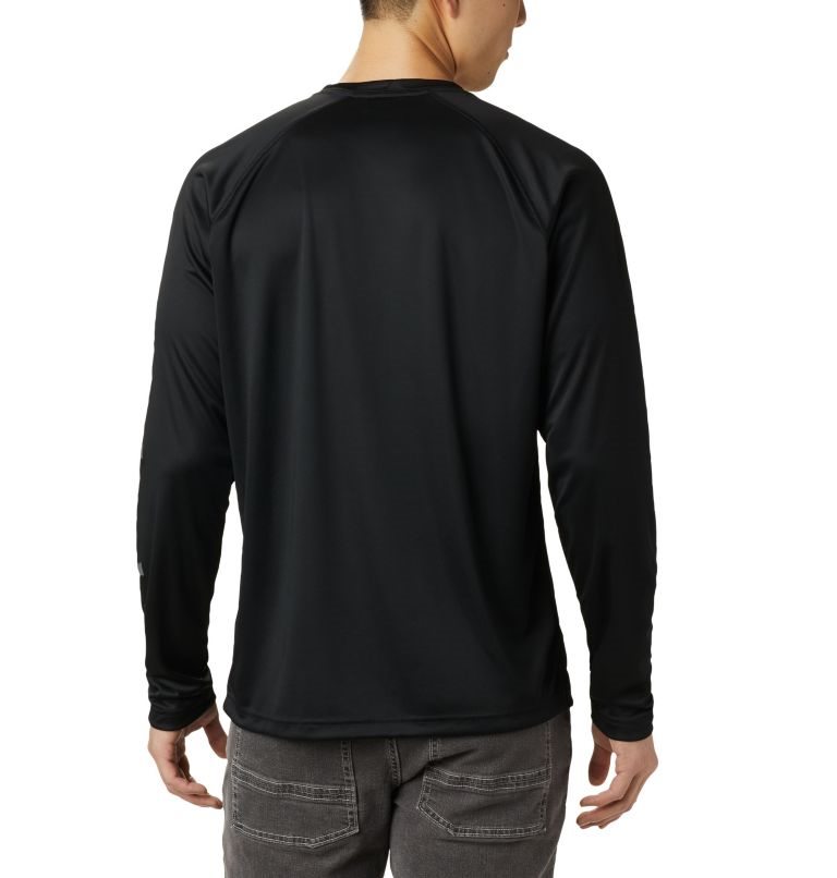 Men's Columbia Fork Stream Long Sleeve Sweatshirts Black | CA-E0A58