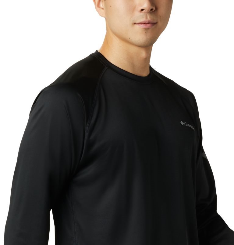 Men's Columbia Fork Stream Long Sleeve Sweatshirts Black | CA-E0A58