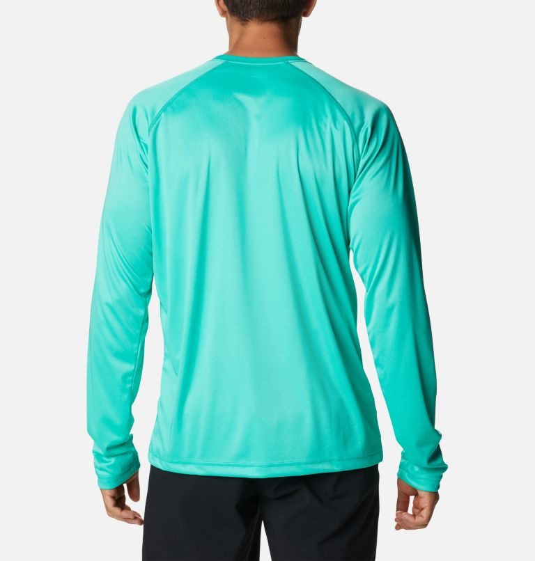 Men's Columbia Fork Stream Long Sleeve Sweatshirts Turquoise | CA-V64C0
