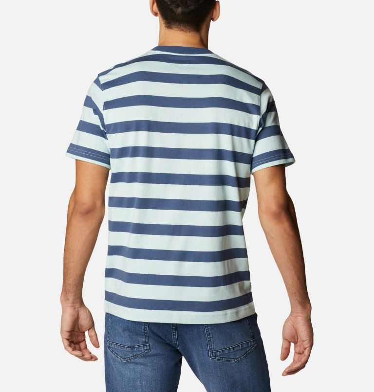 Men's Columbia Glendoveer Pocket T Shirts Stripe | CA-D364C