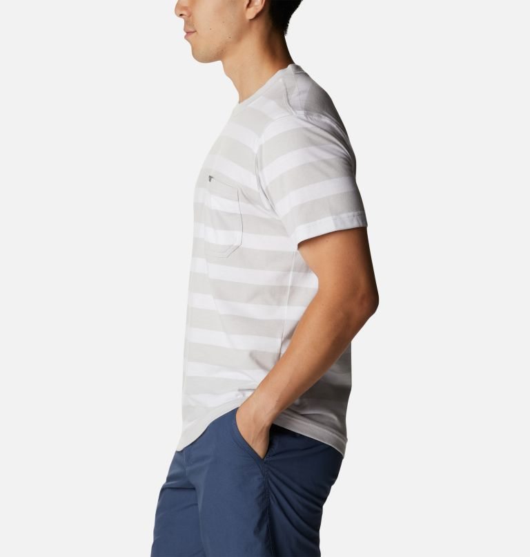 Men's Columbia Glendoveer Pocket T Shirts Stripe | CA-W8451