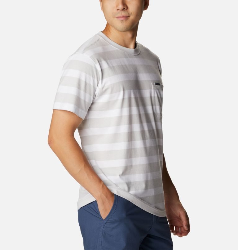 Men's Columbia Glendoveer Pocket T Shirts Stripe | CA-W8451
