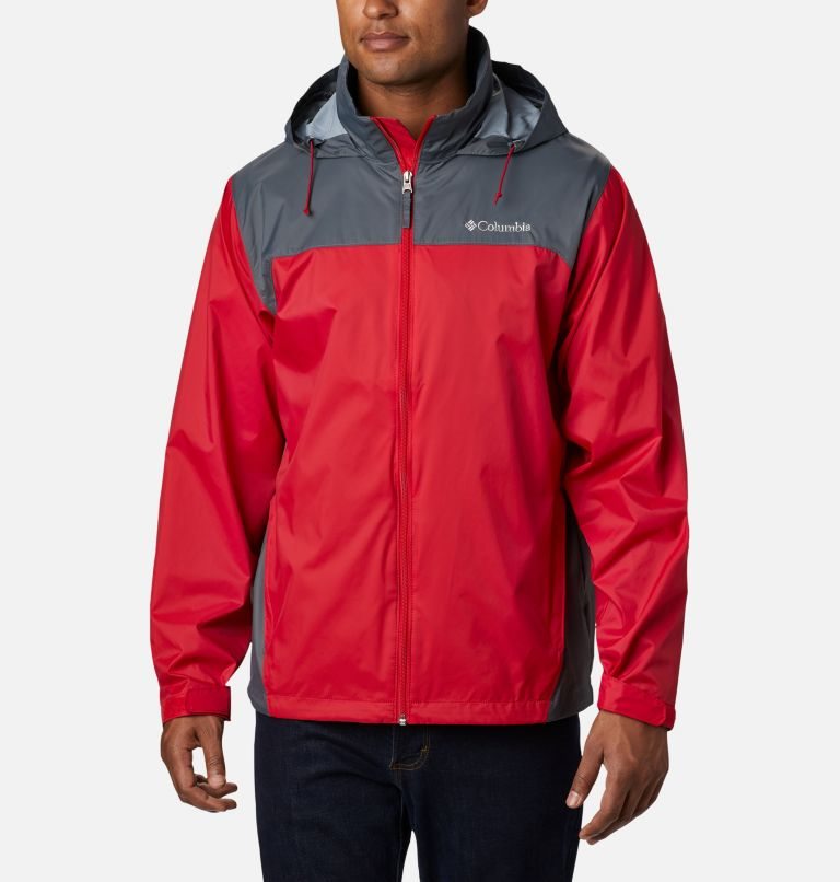 Men\'s Columbia Glennaker Lake Rain Jackets Red | CA-GCA1L