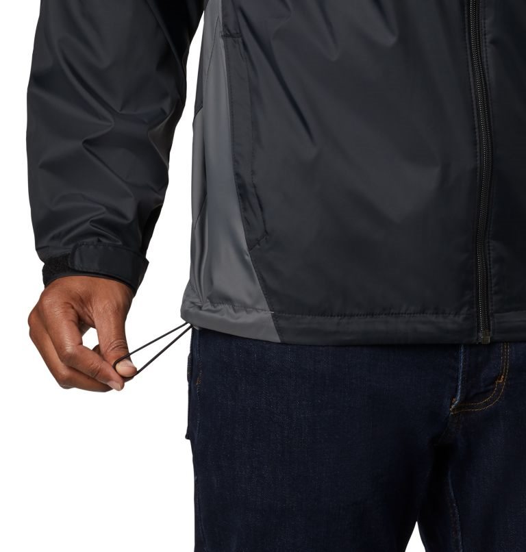 Men's Columbia Glennaker Lake Rain Jackets Black | CA-P1L06