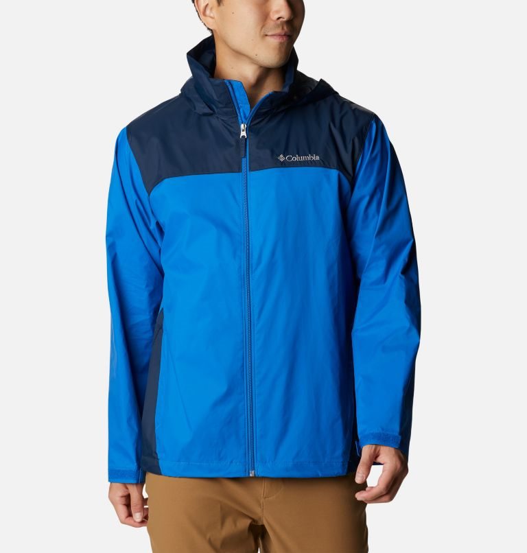 Men\'s Columbia Glennaker Lake Rain Jackets Blue | CA-PC584