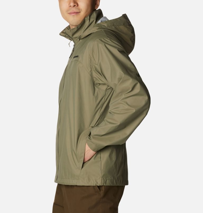 Men's Columbia Glennaker Lake Rain Jackets Olive | CA-VCL34