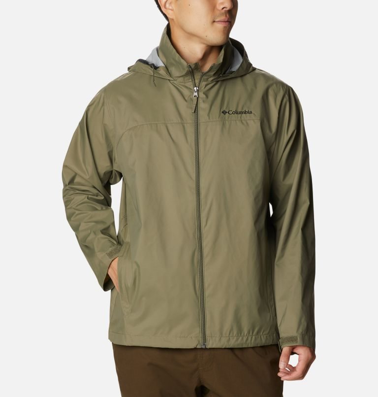 Men\'s Columbia Glennaker Lake Rain Jackets Olive | CA-VCL34