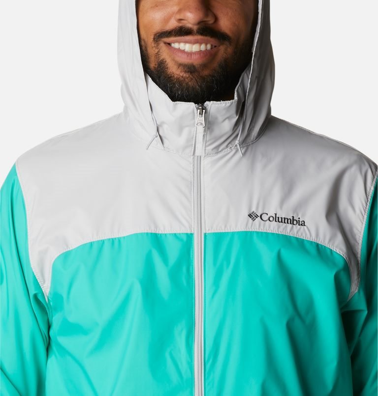 Men's Columbia Glennaker Lake Rain Jackets Turquoise | CA-W385A