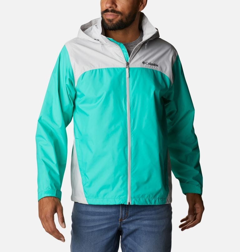 Men's Columbia Glennaker Lake Rain Jackets Turquoise | CA-W385A