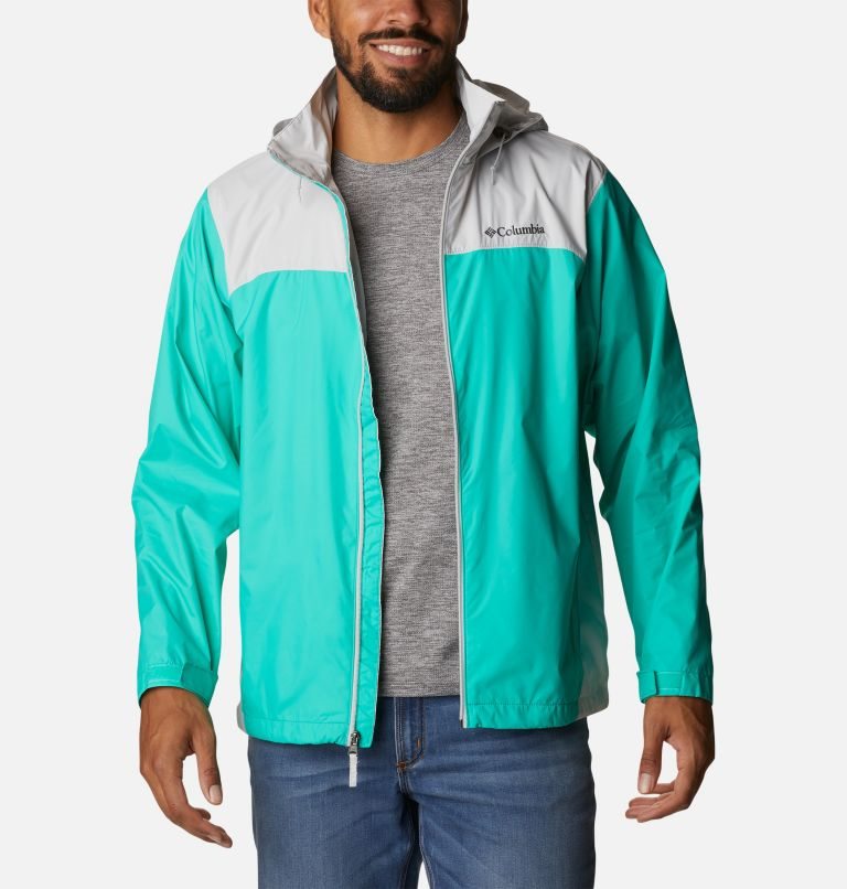 Men\'s Columbia Glennaker Lake Rain Jackets Turquoise | CA-W385A