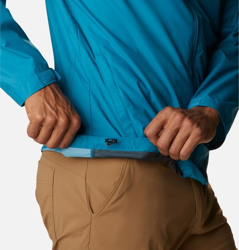 Men's Columbia Glennaker Lake Rain Jackets Turquoise | CA-WLC34