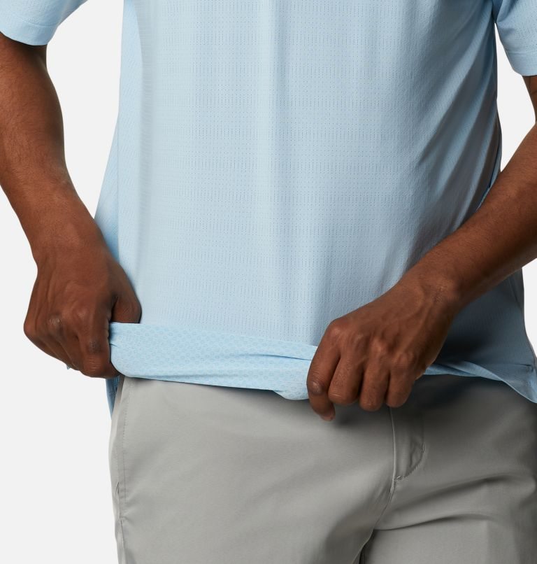 Men's Columbia Golf Omni-Freeze Power Polo Shirts Light Blue | CA-QL5CA