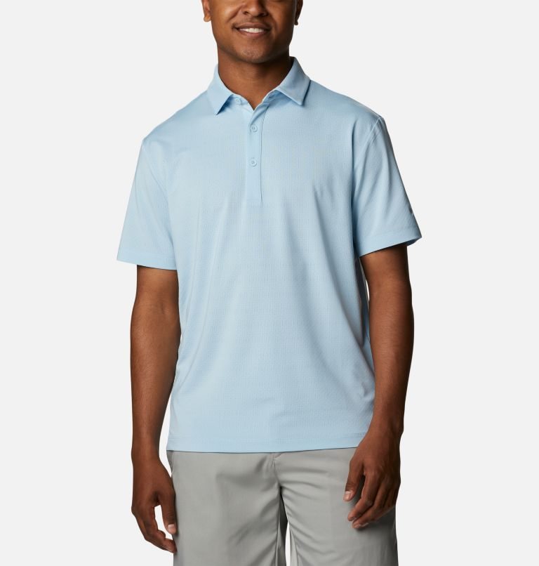Men\'s Columbia Golf Omni-Freeze Power Polo Shirts Light Blue | CA-QL5CA