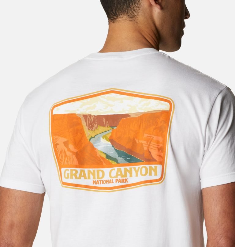 Men's Columbia Grand Canyon II T Shirts White | CA-DA634