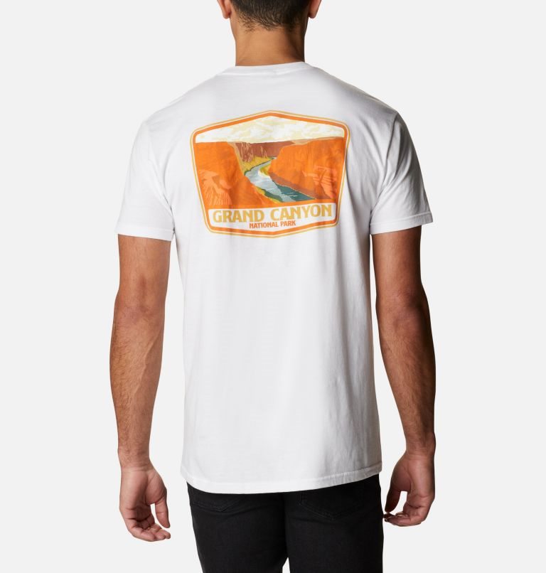 Men\'s Columbia Grand Canyon II T Shirts White | CA-DA634