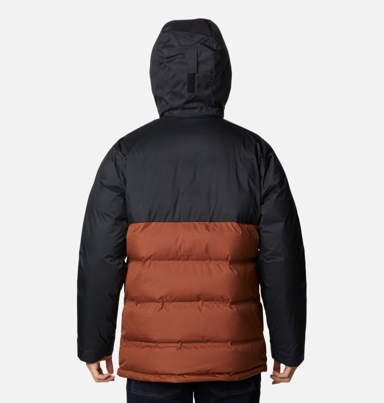 Men's Columbia Grand Trek Down Jackets Black / Brown | CA-C1A58
