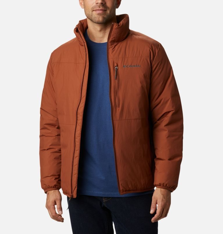 Men\'s Columbia Grand Wall Insulated Jackets Brown | CA-M403A