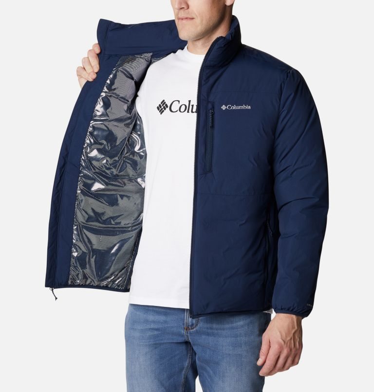 Men's Columbia Grand Wall Insulated Jackets Navy | CA-R8531