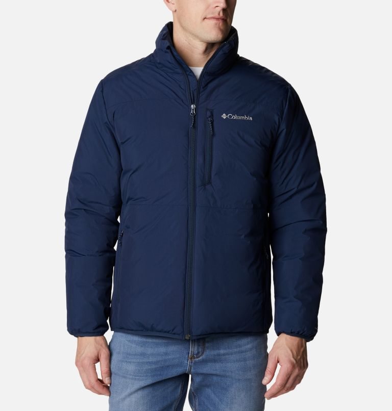 Men's Columbia Grand Wall Insulated Jackets Navy | CA-R8531