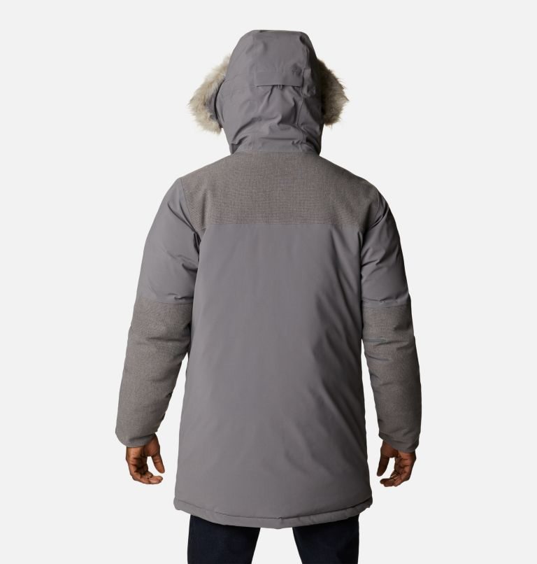 Men's Columbia Great Bend 780 TurboDown Parka Jackets Dark Grey | CA-KC164
