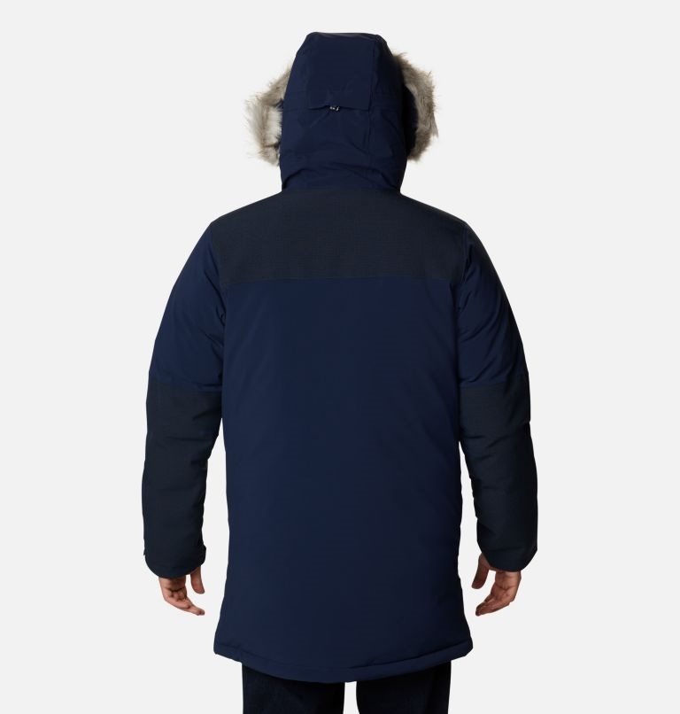 Men's Columbia Great Bend 780 TurboDown Parka Jackets Navy | CA-RC18L