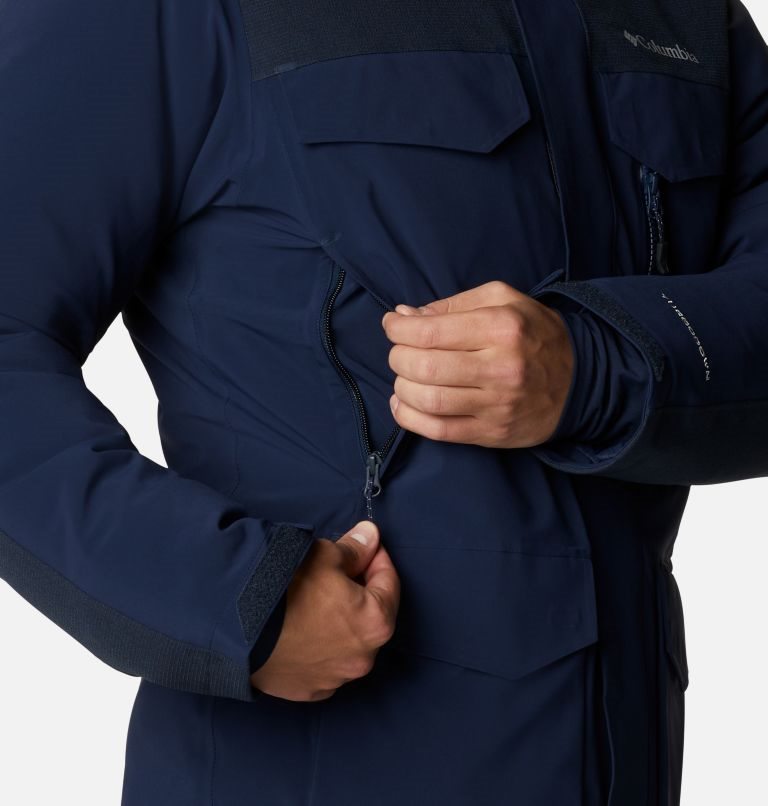 Men's Columbia Great Bend 780 TurboDown Parka Jackets Navy | CA-RC18L