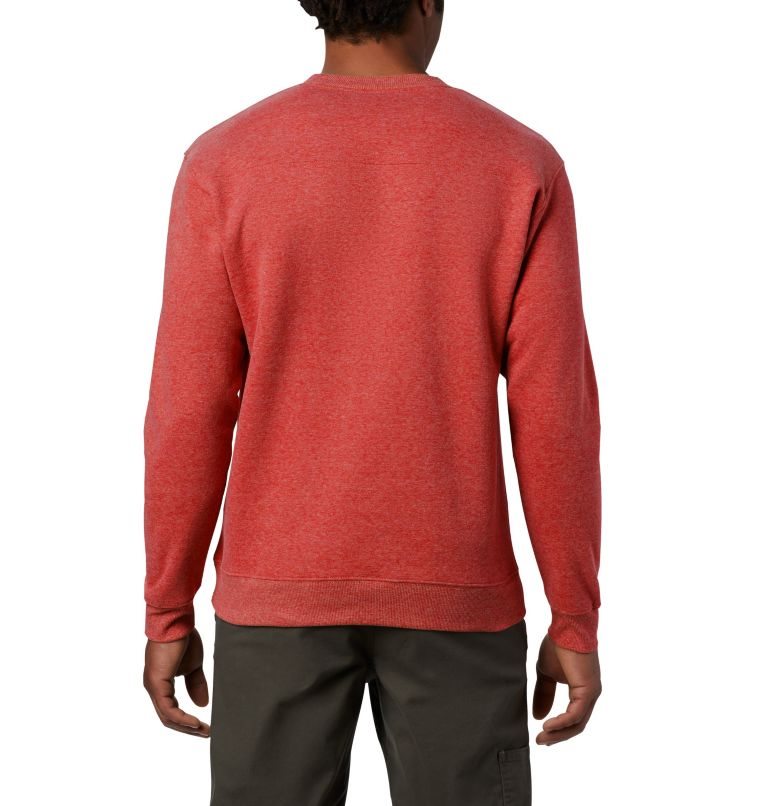 Men's Columbia Hart Mountain II Crew Sweatshirts Red | CA-T0L15