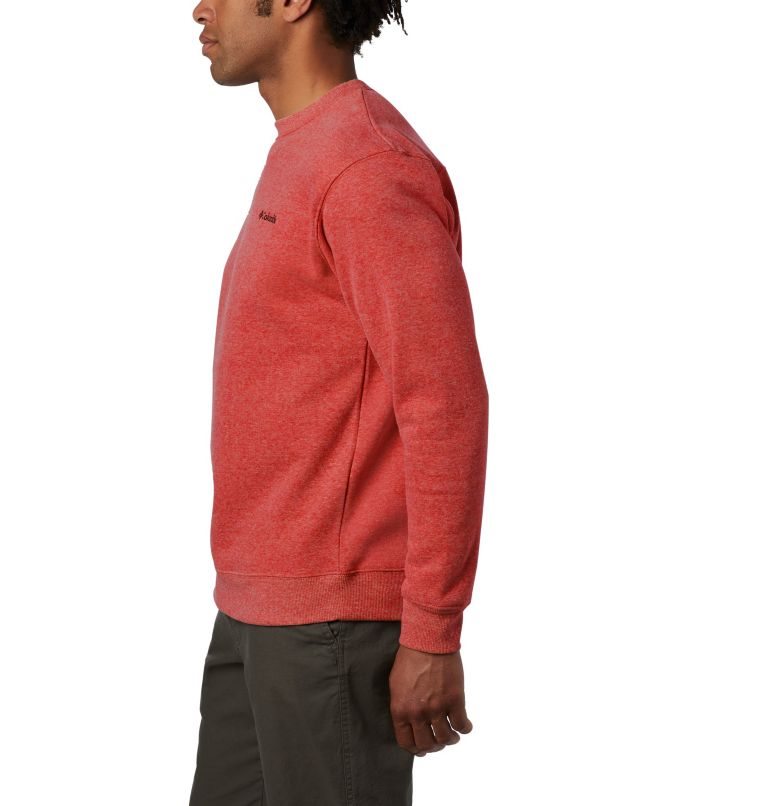 Men's Columbia Hart Mountain II Crew Sweatshirts Red | CA-T0L15