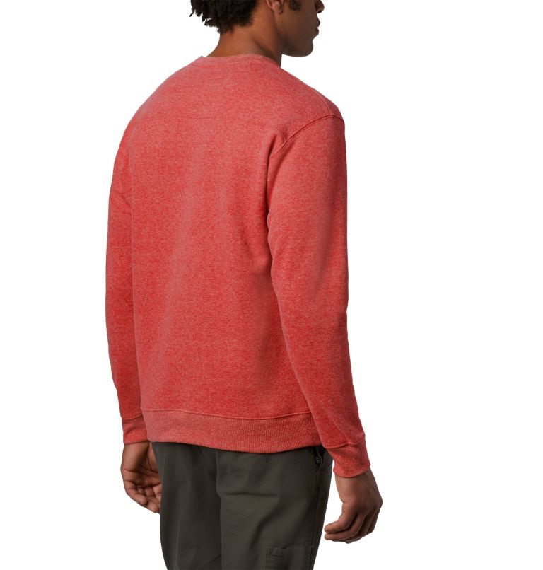 Men's Columbia Hart Mountain II Crew Sweatshirts Red | CA-T0L15
