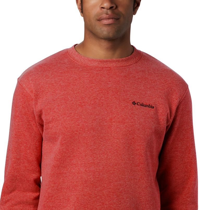 Men's Columbia Hart Mountain II Crew Sweatshirts Red | CA-T0L15