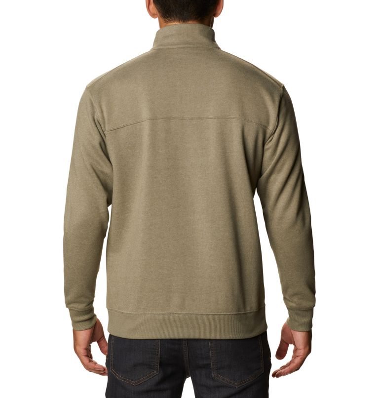 Men's Columbia Hart Mountain II Half Zip Sweatshirts Olive | CA-H41L0