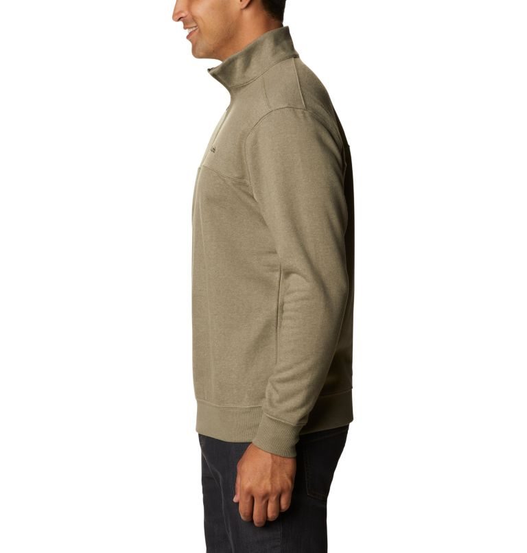 Men's Columbia Hart Mountain II Half Zip Sweatshirts Olive | CA-H41L0