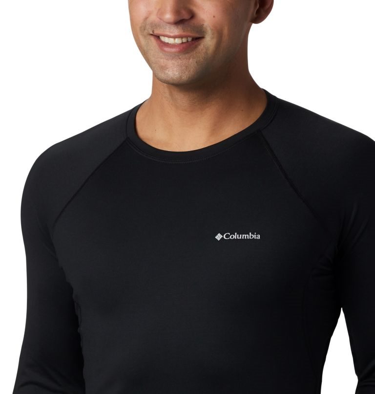 Men's Columbia Heavyweight Stretch Baselayer Sweatshirts Black | CA-GA01C