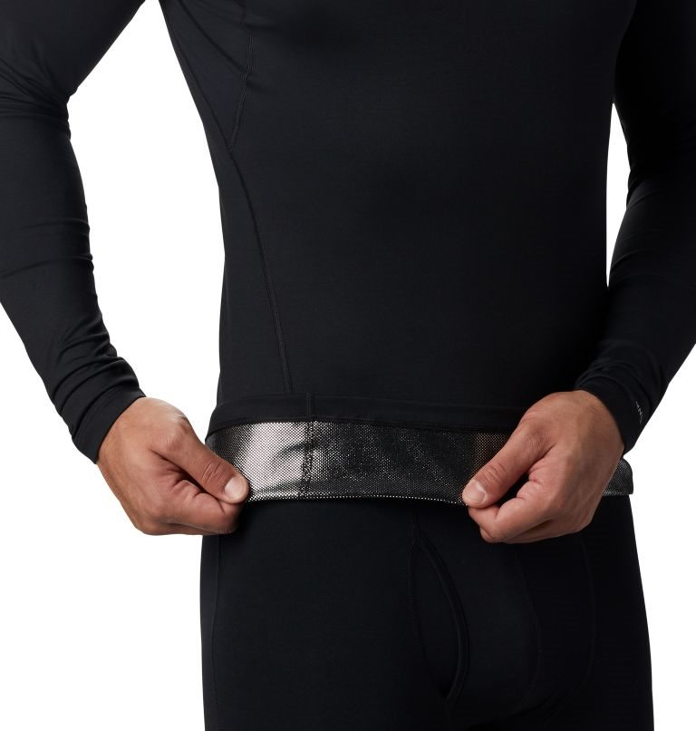 Men's Columbia Heavyweight Stretch Baselayer Sweatshirts Black | CA-GA01C
