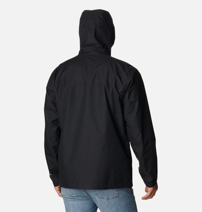 Men's Columbia Hikebound Rain Jackets Black | CA-A58C6