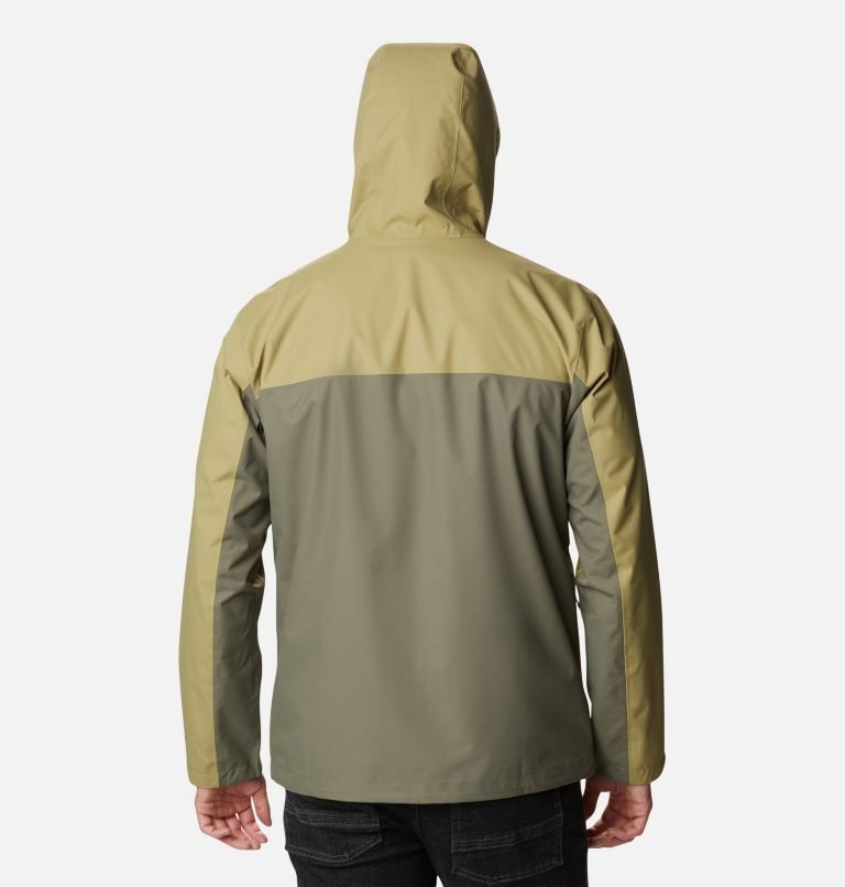 Men's Columbia Hikebound Rain Jackets Olive | CA-BAC68