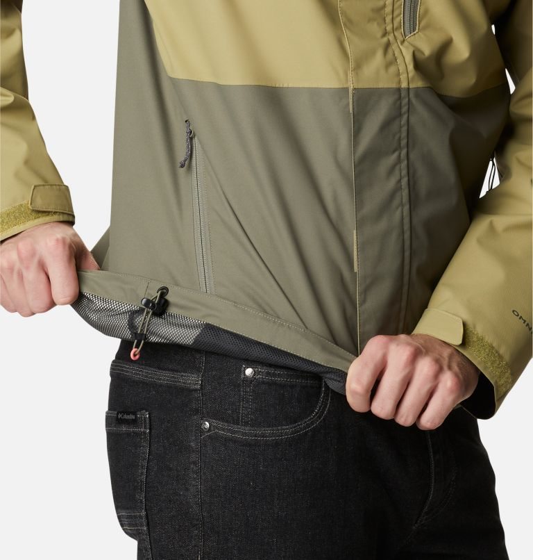 Men's Columbia Hikebound Rain Jackets Olive | CA-BAC68