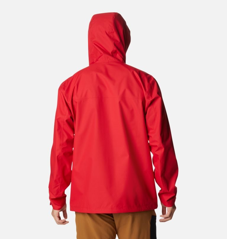 Men's Columbia Hikebound Rain Jackets Red | CA-T6A50