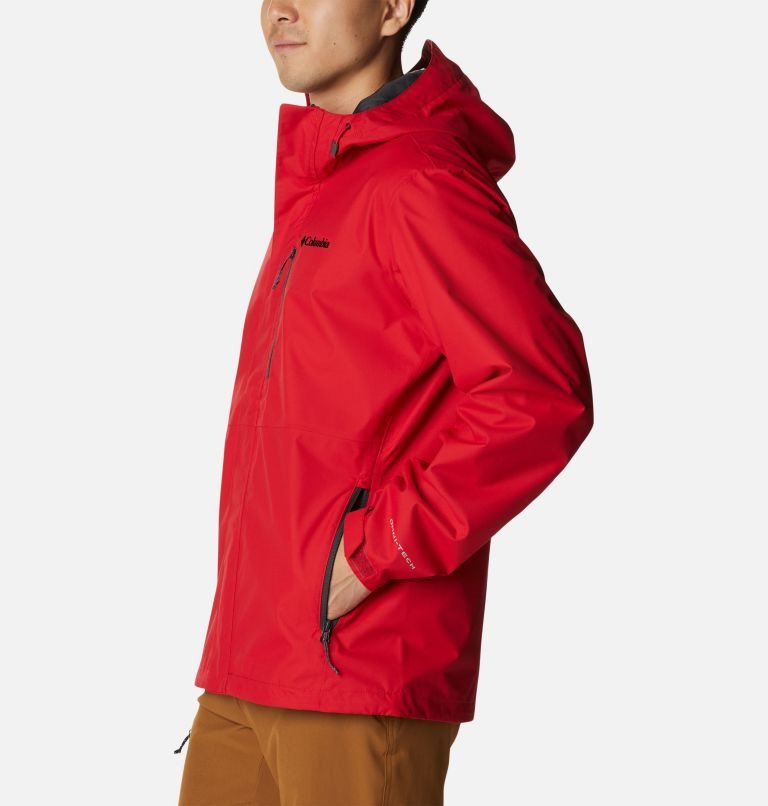 Men's Columbia Hikebound Rain Jackets Red | CA-T6A50
