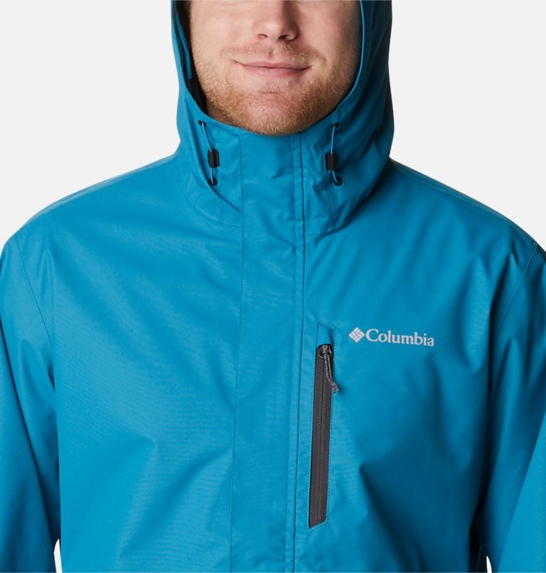 Men's Columbia Hikebound Rain Jackets Turquoise | CA-R6418