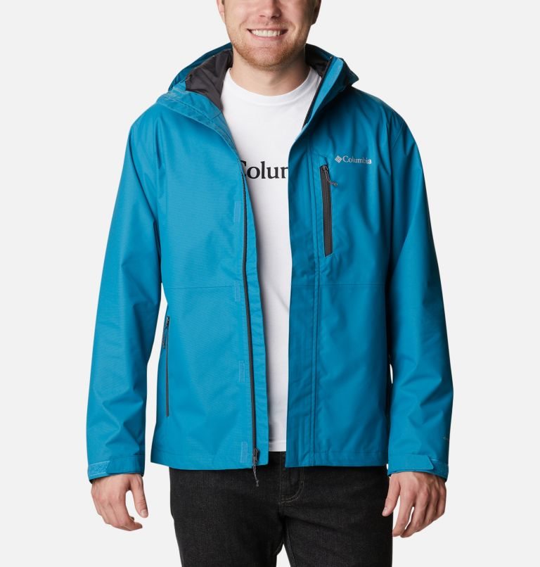 Men's Columbia Hikebound Rain Jackets Turquoise | CA-R6418