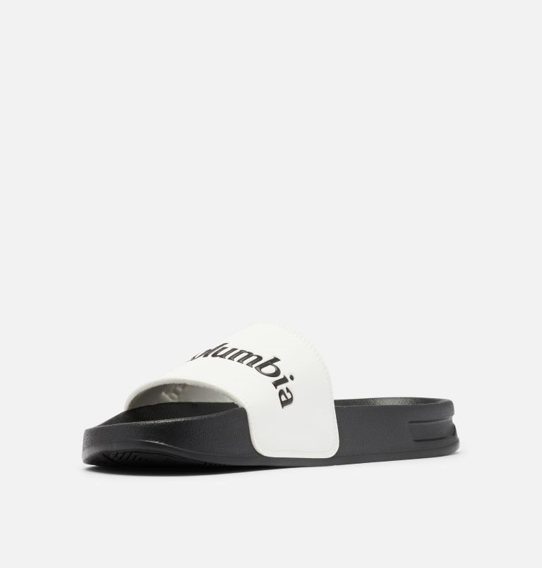 Men's Columbia Hood River Slides White / Black | CA-XL853