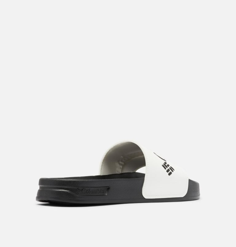 Men's Columbia Hood River Slides White / Black | CA-XL853