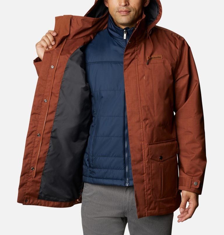 Men's Columbia Horizons Pine Interchange Jackets Brown | CA-E6C01