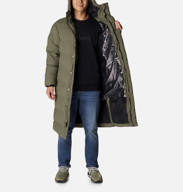 Men's Columbia Hunters Drive Long Parka Jackets Olive | CA-FA410