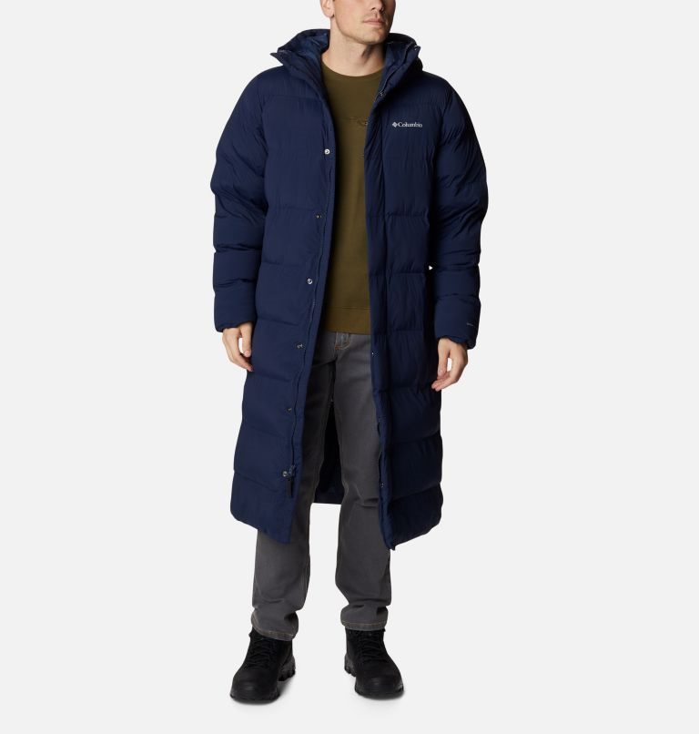 Men\'s Columbia Hunters Drive Long Parka Jackets Navy | CA-N54A1