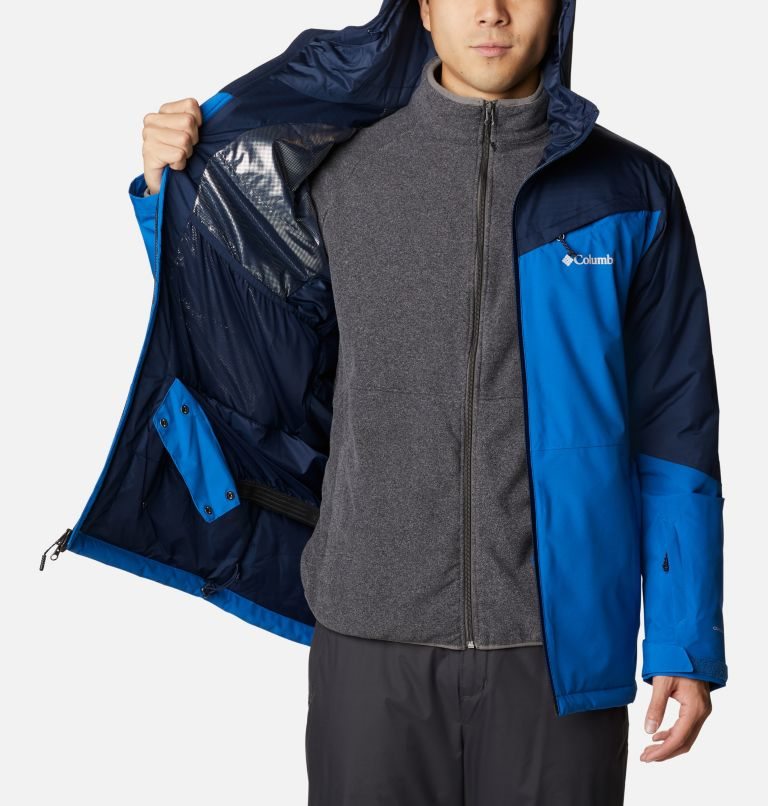 Men's Columbia Iceberg Point Jackets Navy | CA-X1845