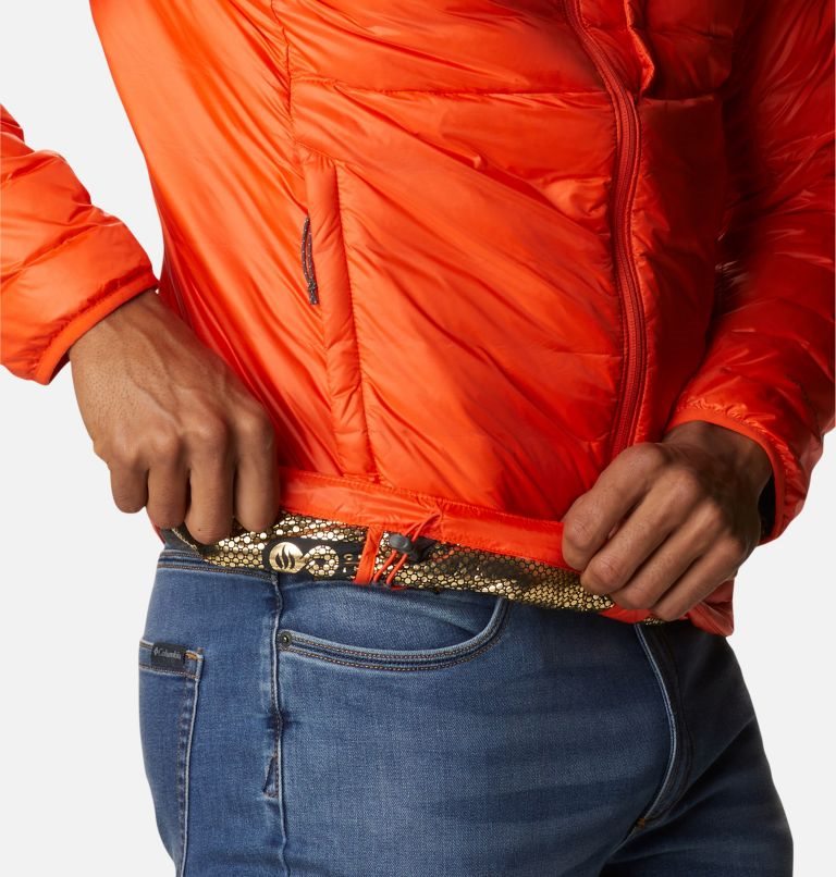 Men's Columbia Infinity Summit Omni-Heat Infinity Double Wall Hooded Down Jackets Orange | CA-D6145